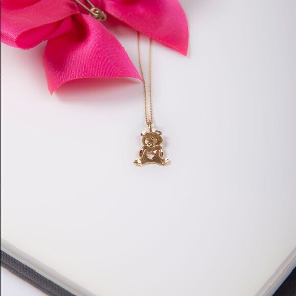 14k solid gold penda pendant perfect gift real gold panda charm - Picture 4 of 4